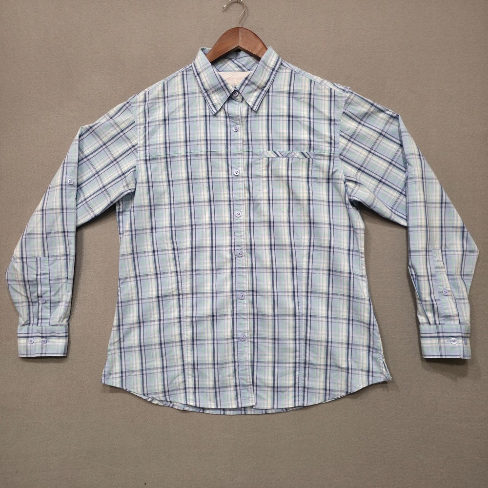 World Wide Sportsman Women's Long Sleeve Button Up Fishing Shirt Size Large